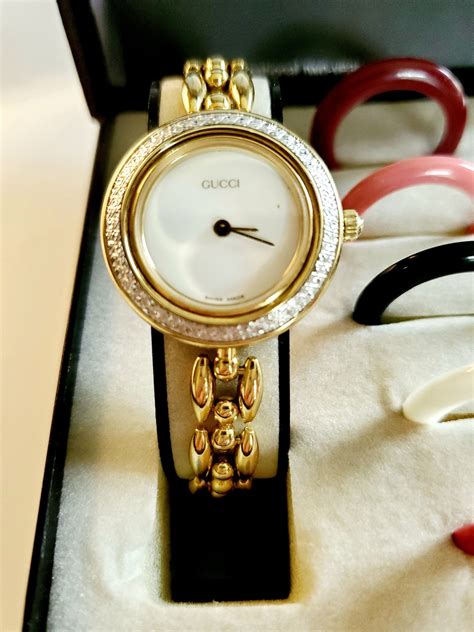 vintage Gucci watch with bezels